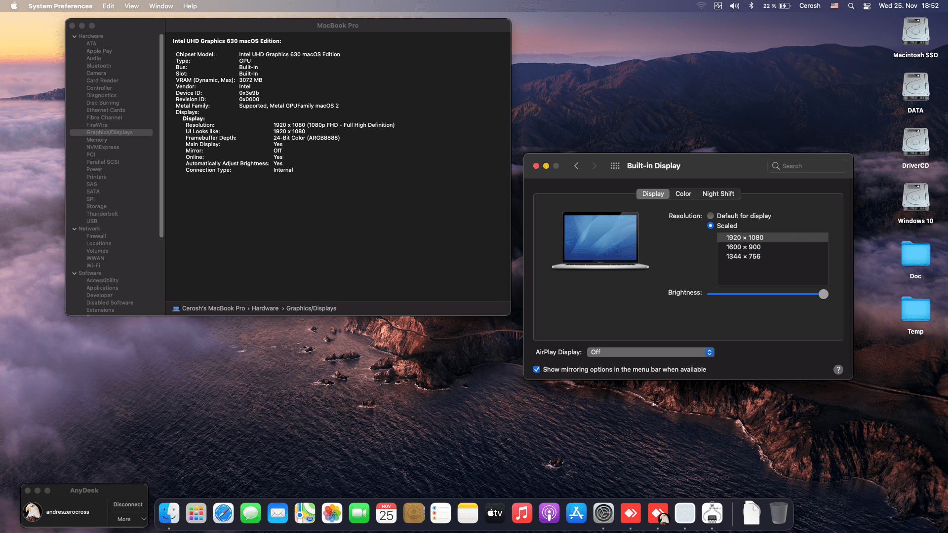 MSI GL63 8SE 071 [CoffeeLake   Intel UHD 630 + RTX 2060]   OpenCore 7